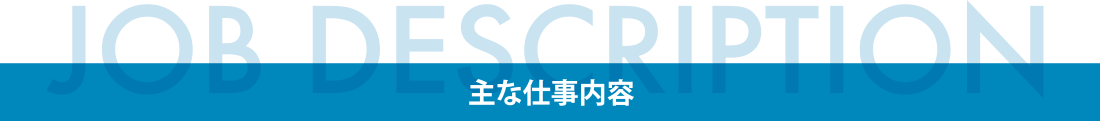 主な仕事内容